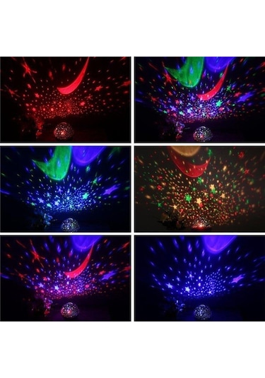 Dönen Projeksiyon Gece Lambası Star Master Ay Yıldız Duvar Led (404810359)