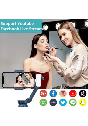 Kablosuz Lavalier Mikrofon Taşınabilir Video Kayıt Mini Mikrofon Pembe 1in1- İos