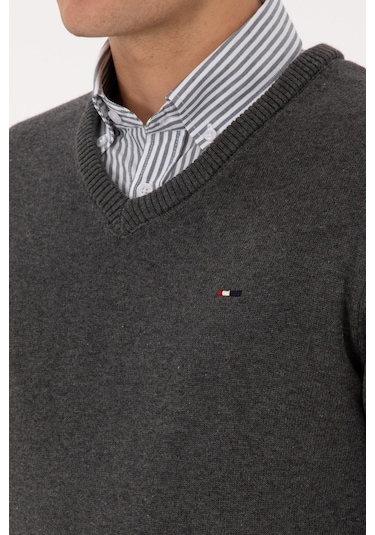 U.s. Polo Assn. Erkek Antrasit Melanj Kazak /triko 50313668-vr081 Antrasit Melanj