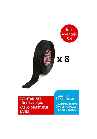 Tesa Pet Tüylü Bez Demetleme Bandı, 15:19mm X8 Adet