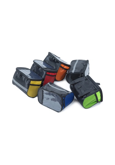 Padalink Bisiklet Gidon Çantası - Büyük Kapasiteli, Çift Fermuarlı, Tüm Bisikletler İçin Uygun, Kolay Montaj, Siyah Çok Renkli