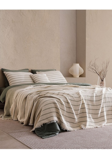 Madame Coco Marguerite 8 Parça Çeyiz Seti Ekru - Haki