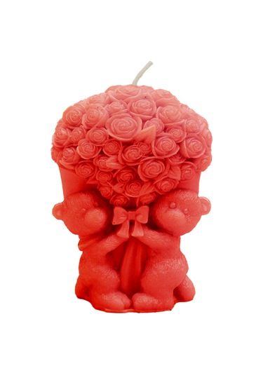 Yifomall Beyaz Gül Ayı Şeklinde Soya Mum, Uzun Süreli Kokulu Aromaterapi, Dekoratif Hediye, Odalar Ve Ofisler İçin Stres Azaltıcı