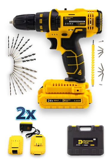 Dynamic Tech DT-416 Çift Akülü Şarjlı Darbeli Matkap