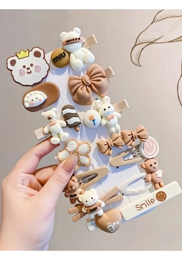 Nosko Çocuklar İçin Saç Tokaları 331356832 Kırmızı - Turuncu