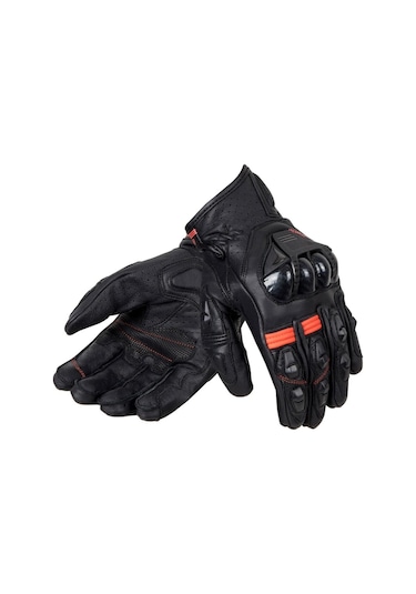 Ozone Rs600 Short Deri Motosiklet Eldiveni 66218 Kırmızı Siyah