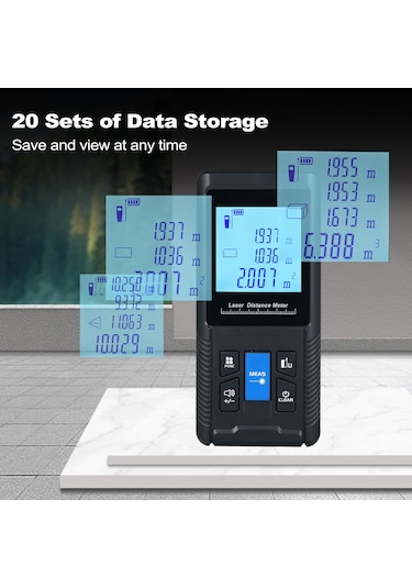 Reedark X100 El Tipi Lazer Ölçü Cihazı - 100m Aralık, 20 Veri Depolama, Alan/hacim/iki Nokta Ölçüm Modları, Ip54 Su Geçirmez, Siyah Pil Yok
