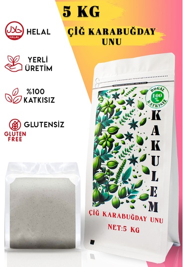 Kakulem Glutensiz Çiğ Karabuğday Unu 5 Kg