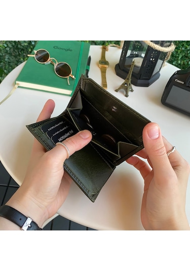 Modica Eretna - Hakiki Deri Bozuk Para Bölmeli Erkek Cüzdan