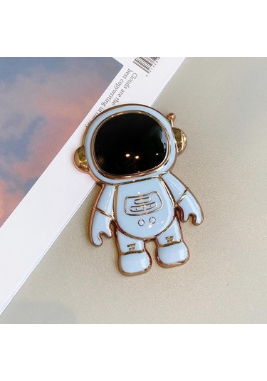 Açık Mavi Evrensel Tutucu Sevimli 3d Astronot Kickstand Standı Masası Braketi Cep Telefonu Arka Durumda