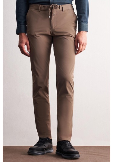 Koyu Vizon Yan Cep Düz Paça Slim Fit Chino Casual Pantolon 1003255158 Koyu Vizon