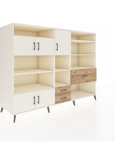 Kronos Dolap 13 Raflı 3 Çekmeceli 5 Kapaklı 220x59x163 Aytaşı-ayt Aytaşı-aytaşı/çam