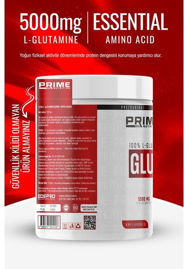 Prime Nutrition L-glutamine 300 Gram - Glutamin