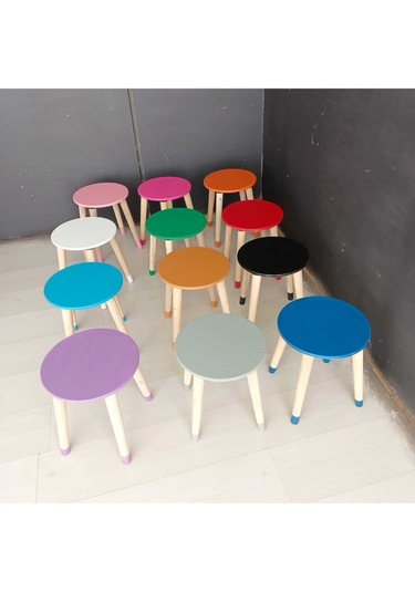 Na Neşeli Ahşap Ahşap Çocuk Taburesi. Çocuk Sandalyesi. Çalışma Masası .renkli Çocuk Odası Sehpa Çiçeklik Ev Dekoru Kırmızı