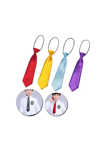 Siyah Beyefendi Kravat Çocuk Giydirme Korunma Düğün Kravat Çocuk Kravat Düz Renk Kravat Çocuklar İçin Kravat Siyah