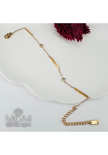 Gold Çelik Bileklikler 16+5 Cm Uzatma Payı - Kbl0084 Çok Renkli