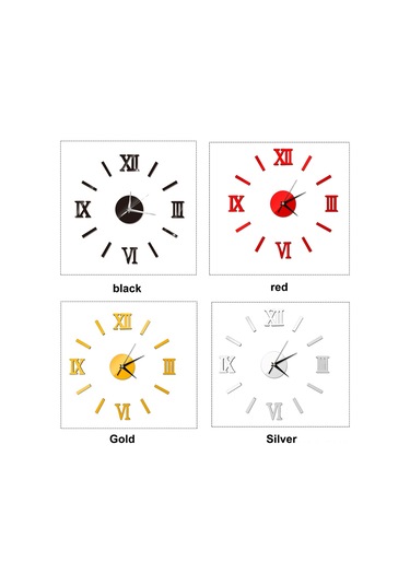 Xindoker 3d Pvc Akıllı Duvar Saati - Sessiz Tasarım, Özelleştirilebilir Boyut, Ev Ofis Dekoru Siyah Çok Renki