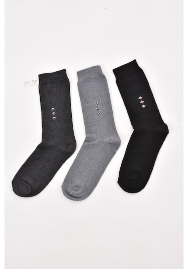 12 Adet Erkek Karışık Renk Havlu Çorap Asorti Asorti