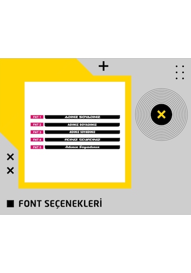 Kişiye Özel Plakalık 2 Adet + Numaratik Numaratör