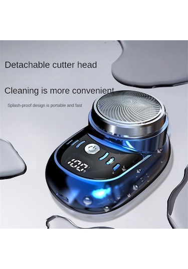 Xiaaokeji Dijital Ekranlı Erkek Seyahat Çıkarılabilir Tıraş Makinesi Sakal Saç Kesme Makinesi, A