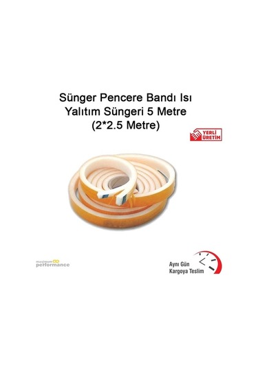 Sünger Pencere Bandı Isı Yalıtım Süngeri 5 Metre (2*2.5 Metre)