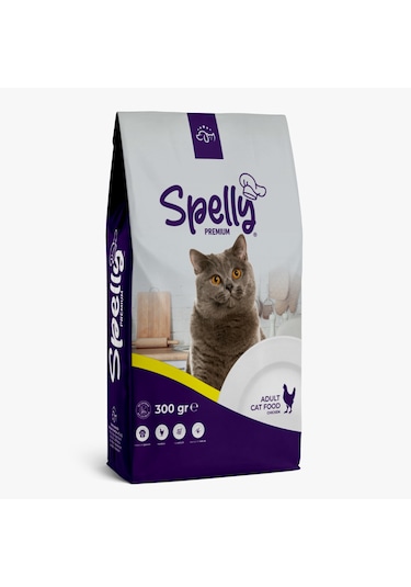 Spelly Tavuklu Yetişkin Kedi Maması 12 x 300 G