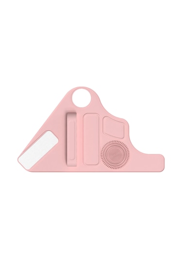 Suntek Silikon Fırça Temizleme Matı Makyaj Bilekliği Pembe