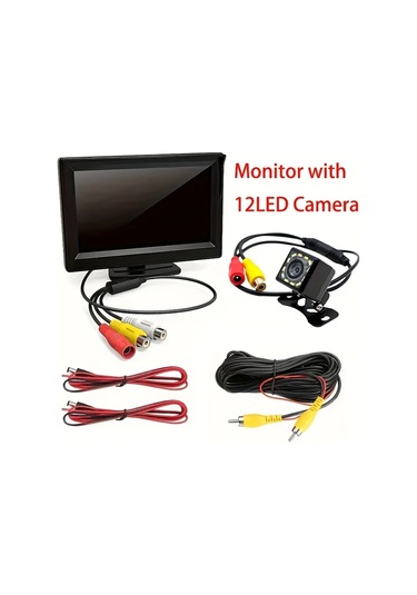 Elmpaly Winpartners 10.92 Cm Araç Park Sensörü Kamera Ve Ekran Seti Gece Görüşlü 12v Suv Karavan