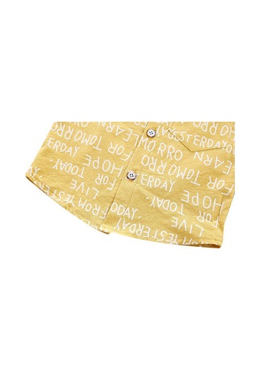 Pembe Yaz Bebek Erkek Günlük Kısa Kollu Harfli Baskılı Tişört Üst + Şort Kostüm Seti Pembe