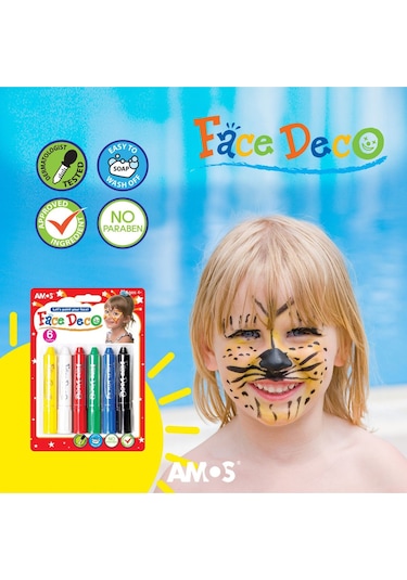 Amos Yüz Boyası - 6 Renk