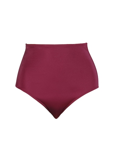 Endeep Kadın Yüksek Bel Bordo Bikini Altı-bordo