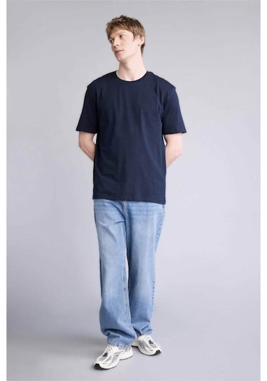 Defacto %100 Pamuk Basic Lacivert Erkek T-shirt V7699az/nv64 Lacivert Defacto %100 Pamuk Basic Lacivert Erkek T-shirt V7699az/nv64 Lacivert