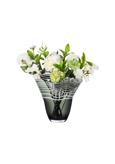 Madame Coco Honfleur El Yapımı Cam Vazo Büyük Boy Antrasit