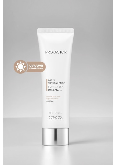 Cre'ars Hafif Kapatıcı Pürüzsüz Görünüm Sunan Güneş Kremi Natural Beige SPF50+ 50 ML