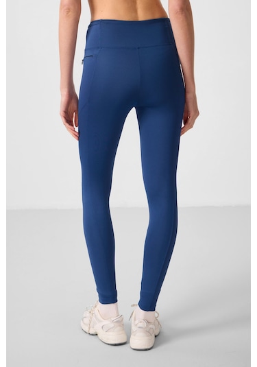 Tommylife Parlament Esnek Standart Fit Performans Kadın Tayt - 94667 Lacivert