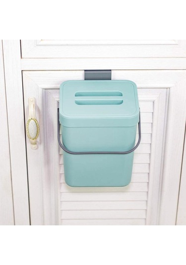 Suntek Magideal Modern Atık Çöp Kutusu Duvara Monte Ofis Mavi 3 L orta Mavi