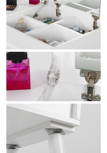 Tual Beyaz /makyaj Masası / Makyaj Organizeri / Aynalı Makyaj Masası