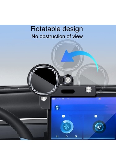 Tesla Model 3 / Y Araba Manyetik Telefon Tutucu Dönebilen Araç Navigasyon Dağı, Stil: Yuvarlak