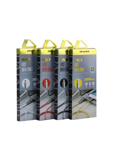 Aweı Cl-96 Usb Micro Usb Taşınabilir Tpe + Alüminyum Alaşımlı Veri Kablosu, 2a, Uzunluk: 1m Kırmızı