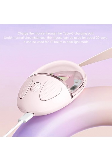 Flybuy Benwıs Ot-cms-wh Kristal 2.4 Ghz Kablosuz Farklı Bluetooth Mouse OT-CMS-WH