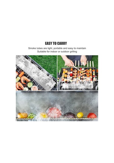 Yuntech01 304 Paslanmaz Çelik Füme Tüpü, Harika Lezzetler İçin Dışarıda Ve Evde Izgara Aleti, 5 Saat Süreli Sürekli Füme Sağlar Çok Renkli