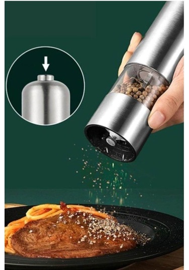 Otomatik Tuz Ve Karabiber Öğütücü Baharat Öğütücü Tuz Karabiber Değirmeni Çok Renkli