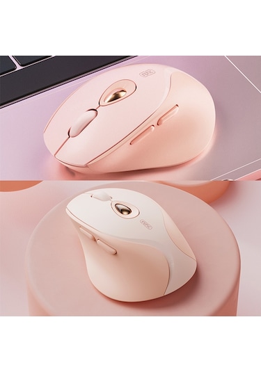 Inphic Dr801 2.4g Bluetooth 5.0 / 4.0 Kablosuz Fare Usb Üç Modlu Dilsiz Şarj Edilebilir Kızlar Ofis Ev Oyun Fare Pembe Diğer