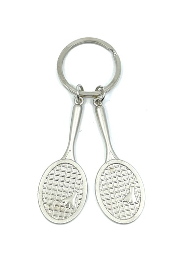 Bıyıklı Tobacco Tenis Raket Metal Anahtarlık Model 2