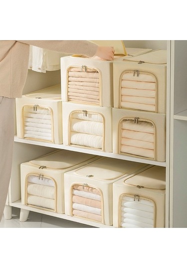 Dancemonkey Cbtx 60l Oxford Kumaş Çelik Çerçeveli Giysi Ve Yatak Takımı Organizatör Kutusu - Haki 140l