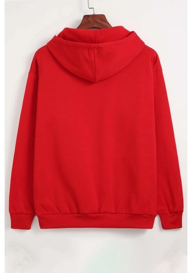 T - Rex Baskılı Sweatshirt Kırmızı