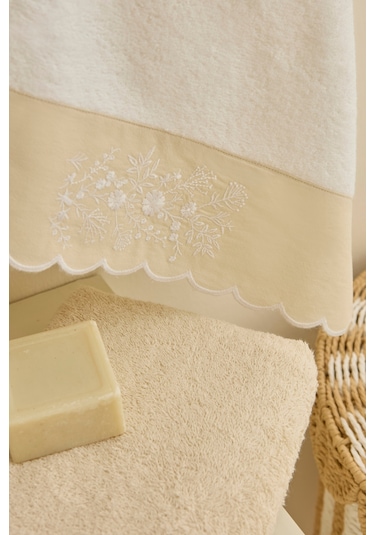 Kaşmir Home Maja 2'li Yüz Havlusu Set Offwhite Beyaz