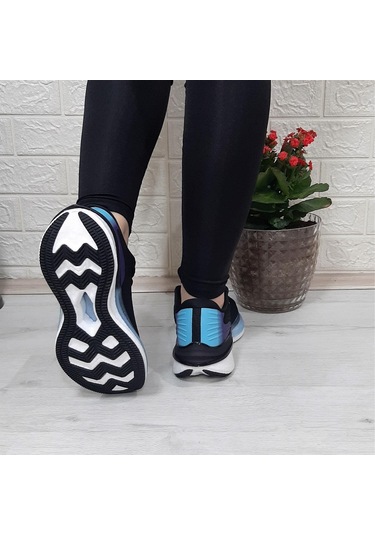 M.p 1674 Siyah-mor Fuspetli Bayan Yürüyüş Dolgu Spor Ayakkabı 001