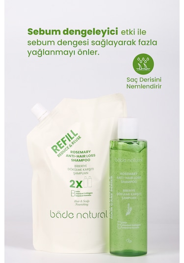 Biberiye Saç Dökülmesi Karşıtı Bakım Şampuan Refill Paket 500 Ml