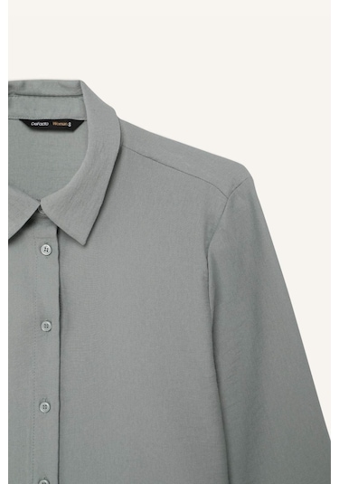 DeFacto Regular Fit Basic Düz Uzun Kollu Gömlek C3819AX25SPGN1110 DeFacto Regular Fit Basic Düz Uzun Kollu Gömlek C3819AX25SPGN1110